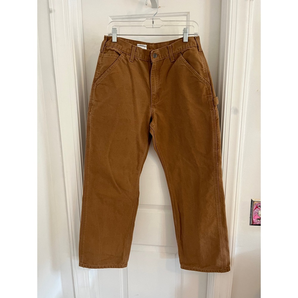 Carhartt B11 BRN Washed Duck Work Dungaree Pants